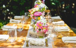 חתונה בקיבוץ עיצוב מרכזי שולחן