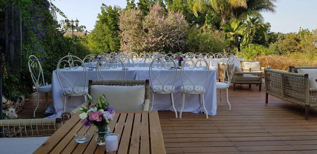 כרם יין הושבה באירוע חתונה