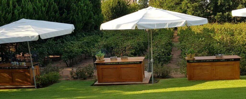 עמדות מזנונים בשטח הכרם