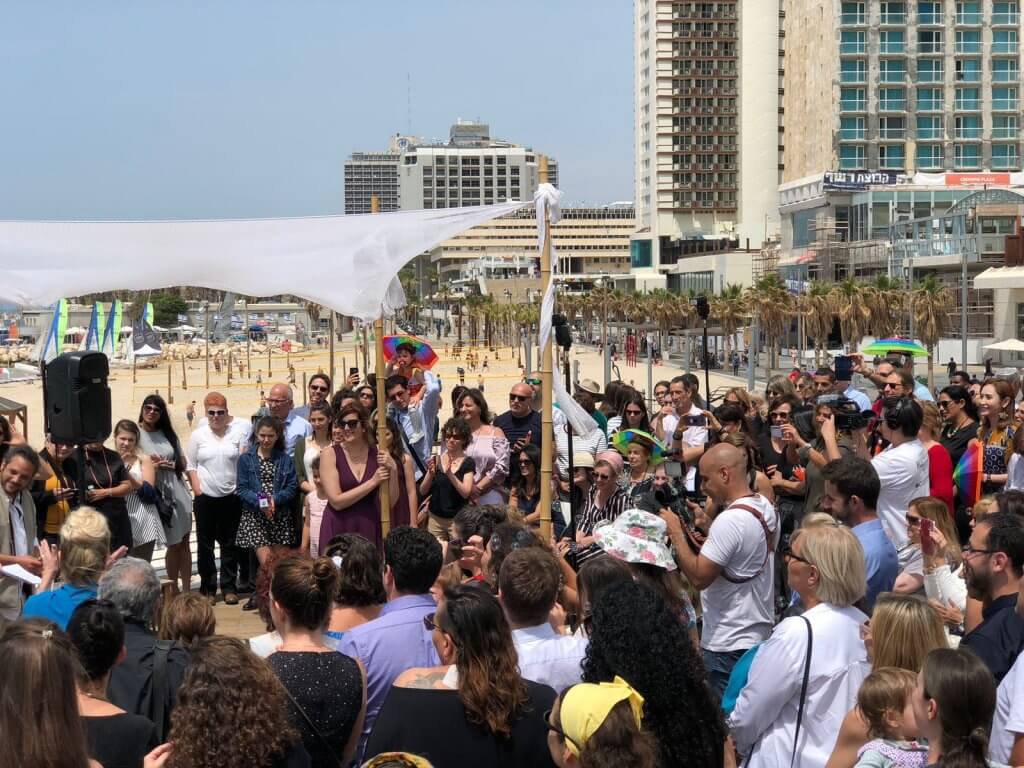 חתונה עם חופה על הים בתל אביב 